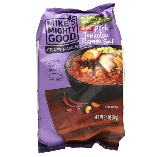 Mike's Mighty Good-Craft Ramen-Spicy Pork Tonkotsu Ramen Soup-2.4 oz (70 g)