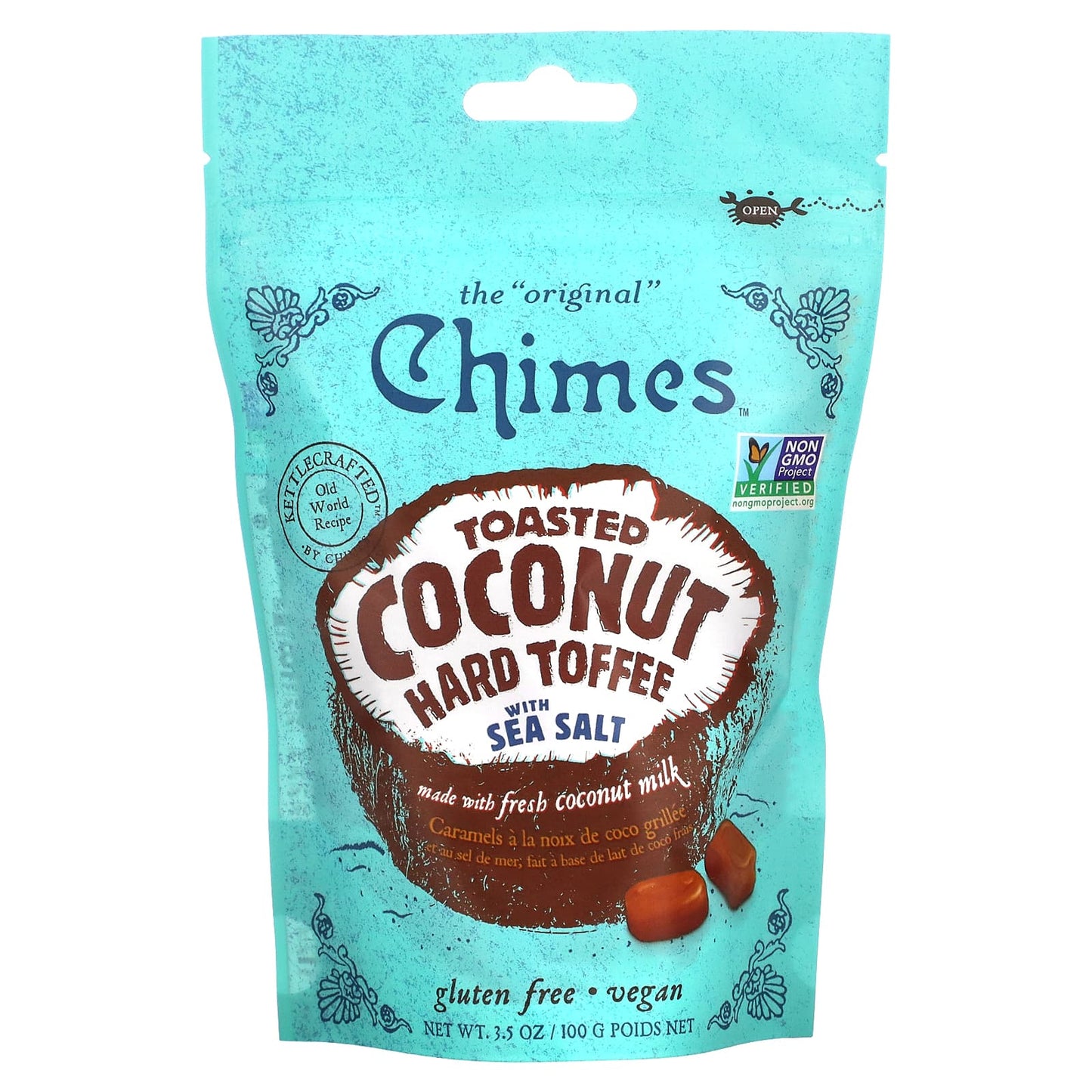 Chimes-Toasted Coconut Hard Toffee with Sea Salt-3.5 oz (100 g)