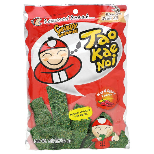 Tao Kae Noi-Crispy Seaweed Snack-Hot & Spicy -1.12 oz (32 g)