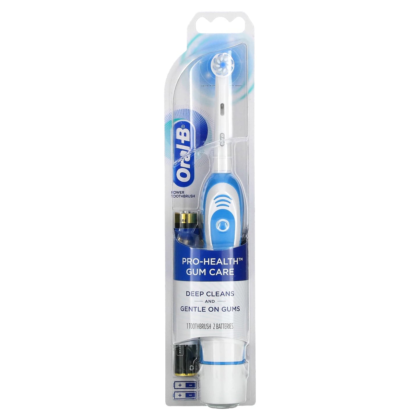 Oral-B-Battery Toothbrush-Pro-Health Gum Care-1 Toothbrush-2 Batteries