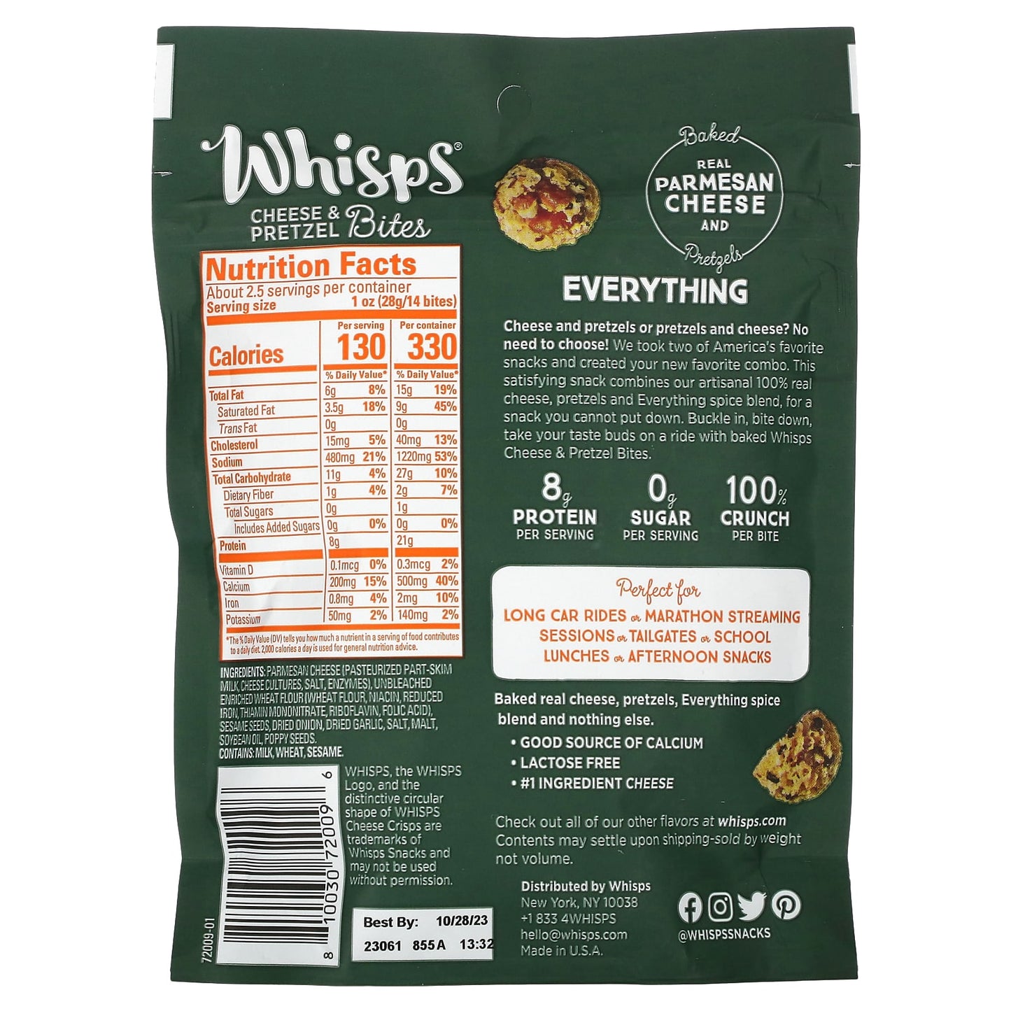 Whisps, Cheese & Pretzel Bites, Everything , 2.5 oz (70 g)