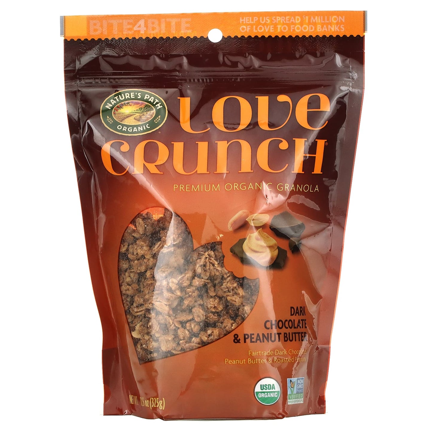 Nature's Path-Love Crunch-Premium Organic Granola-Dark Chocolate & Peanut Butter-11.5 oz (325 g)