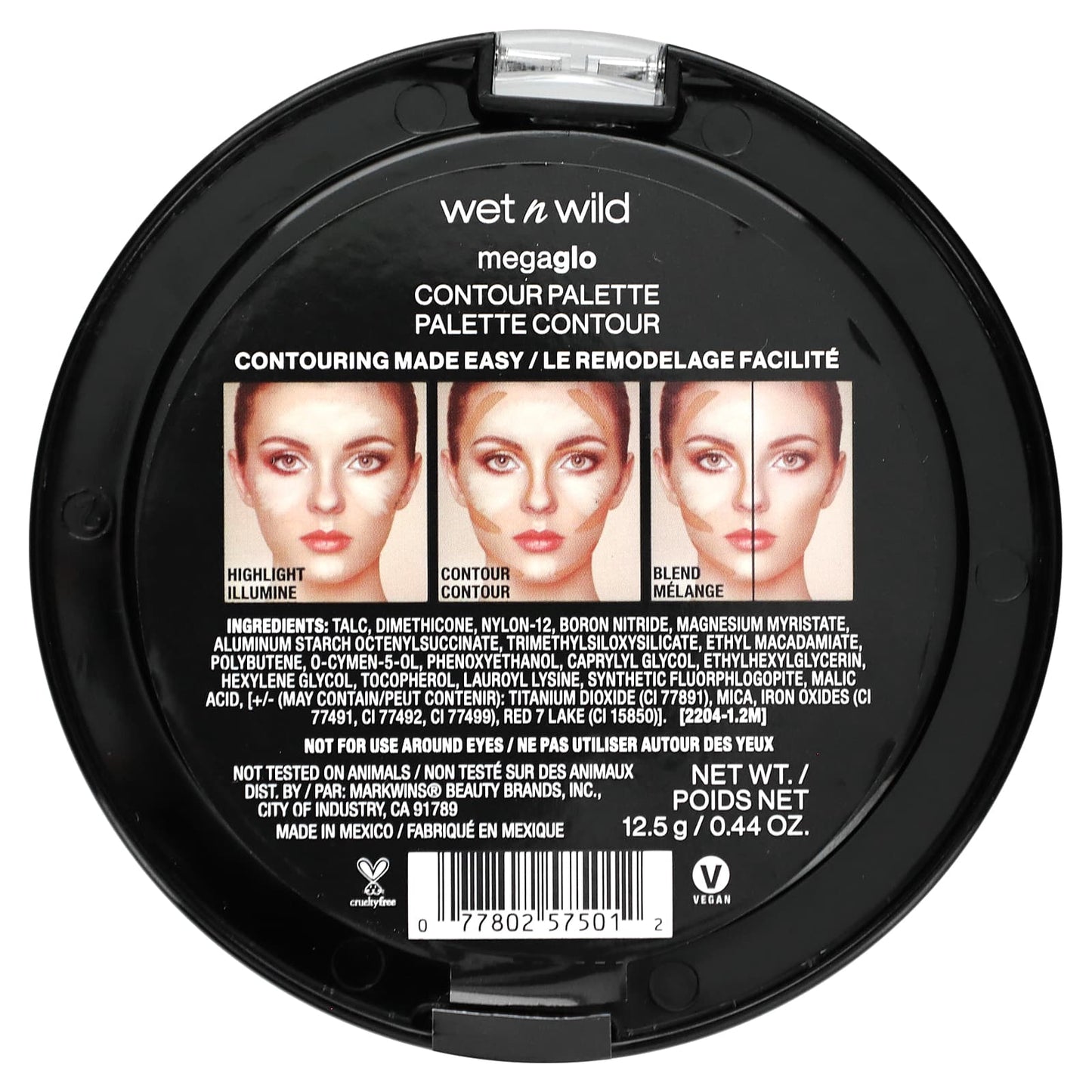 wet n wild, MegaGlo, Contour Palette, 750A Caramel Toffee, 0.44 oz (12.5 g)