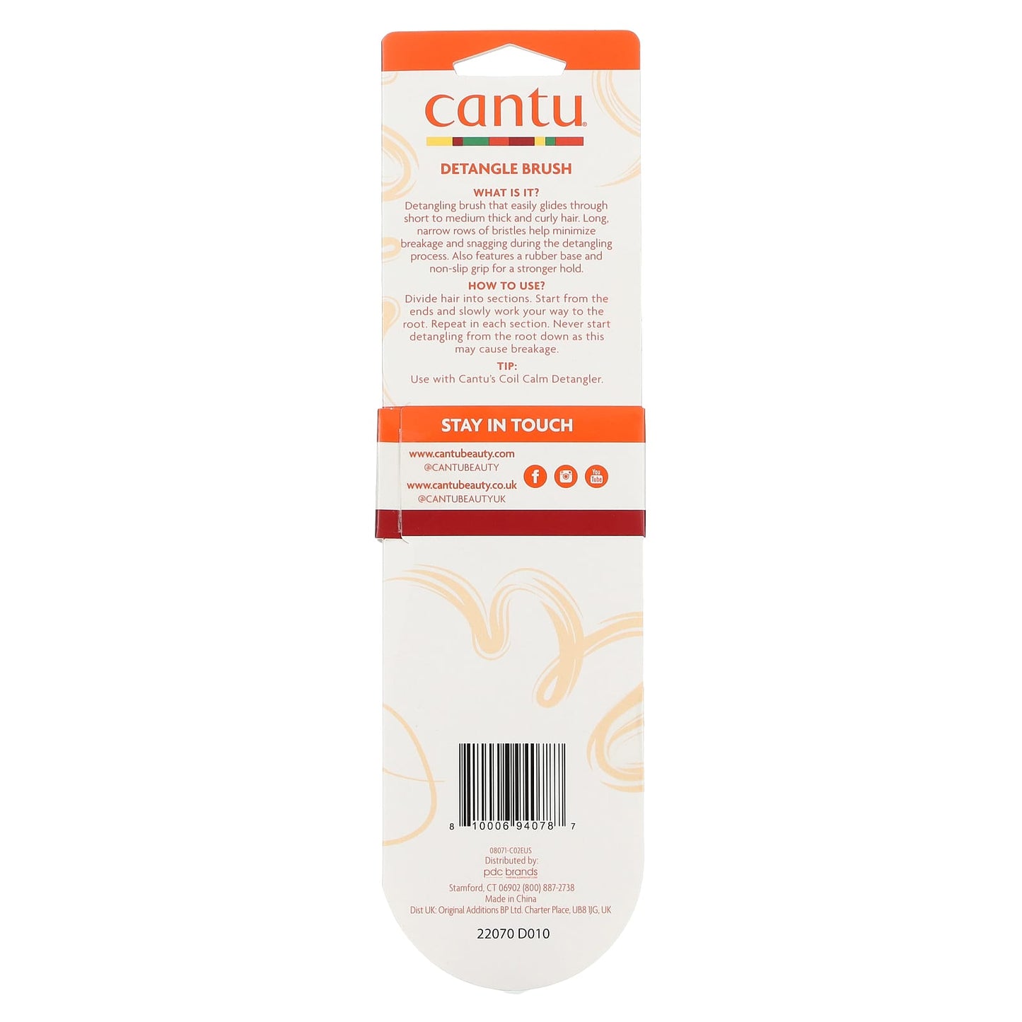 Cantu, Detangle, Sturdy Wash Day Brush, 1 Brush