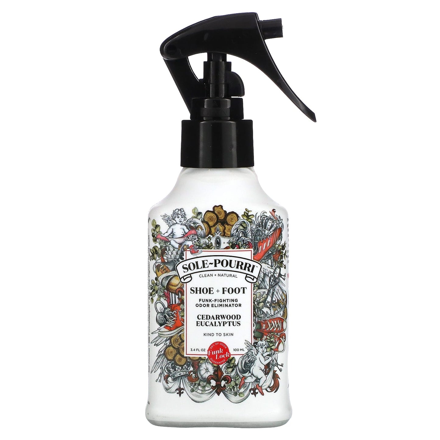 Poo-Pourri-Sole-Pourri-Shoe+ Foot-Funk-Fighting Odor Eliminator-Cedarwood Eucalyptus-3.4 fl oz (100 ml)