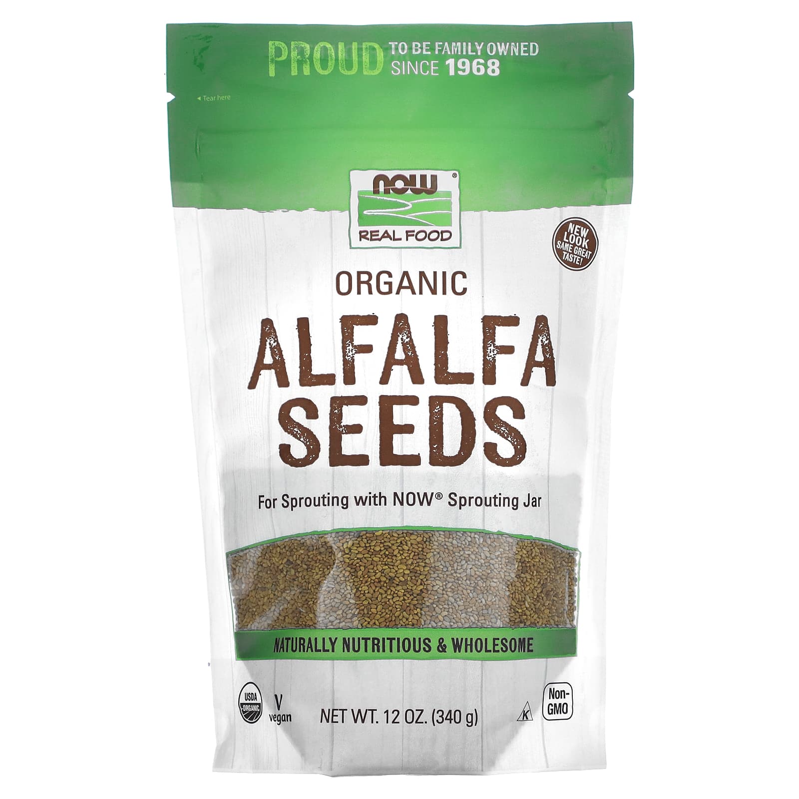 NOW Foods-Organic Alfalfa Seeds-12 oz (340 g)