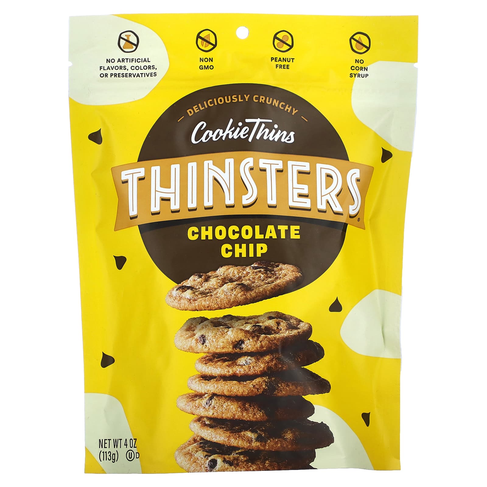 Thinsters-CookieThins-Chocolate Chip-4 oz (113 g)