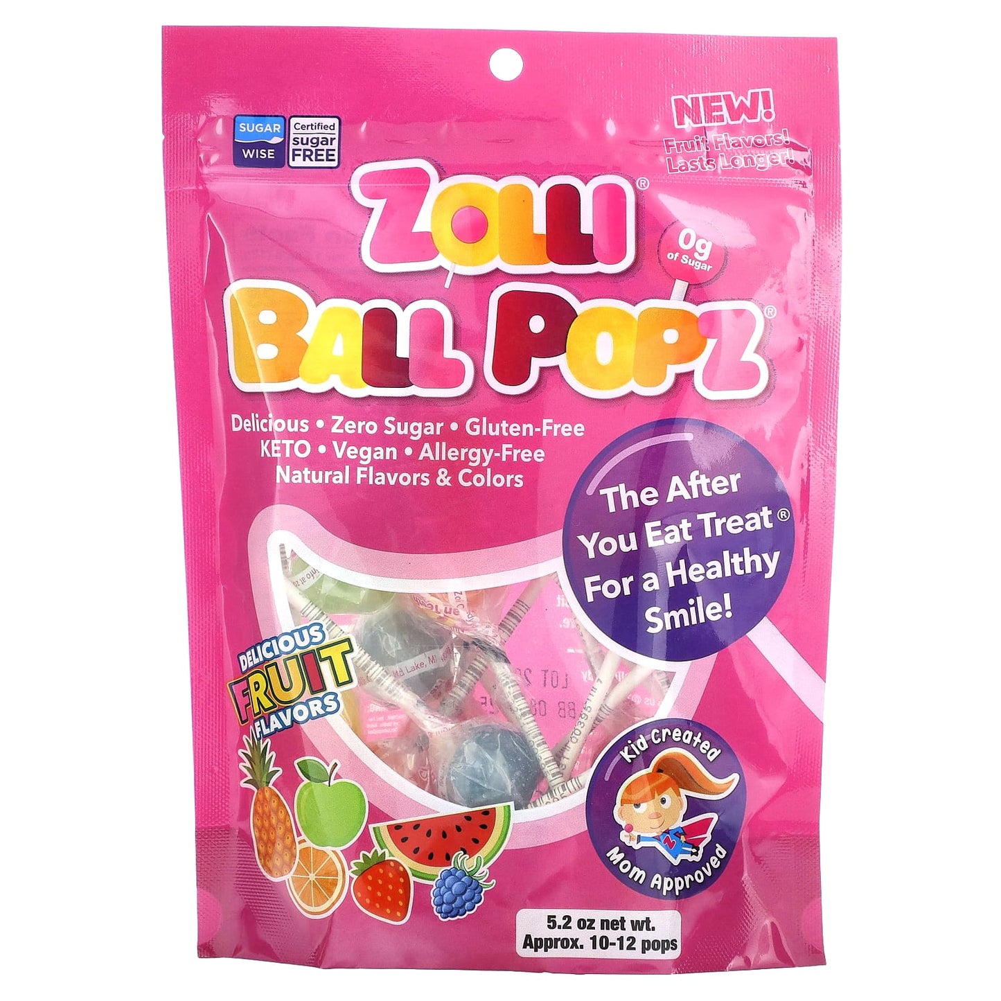 Zollipops-Zolli Ball Popz-Fruit-5.2 oz