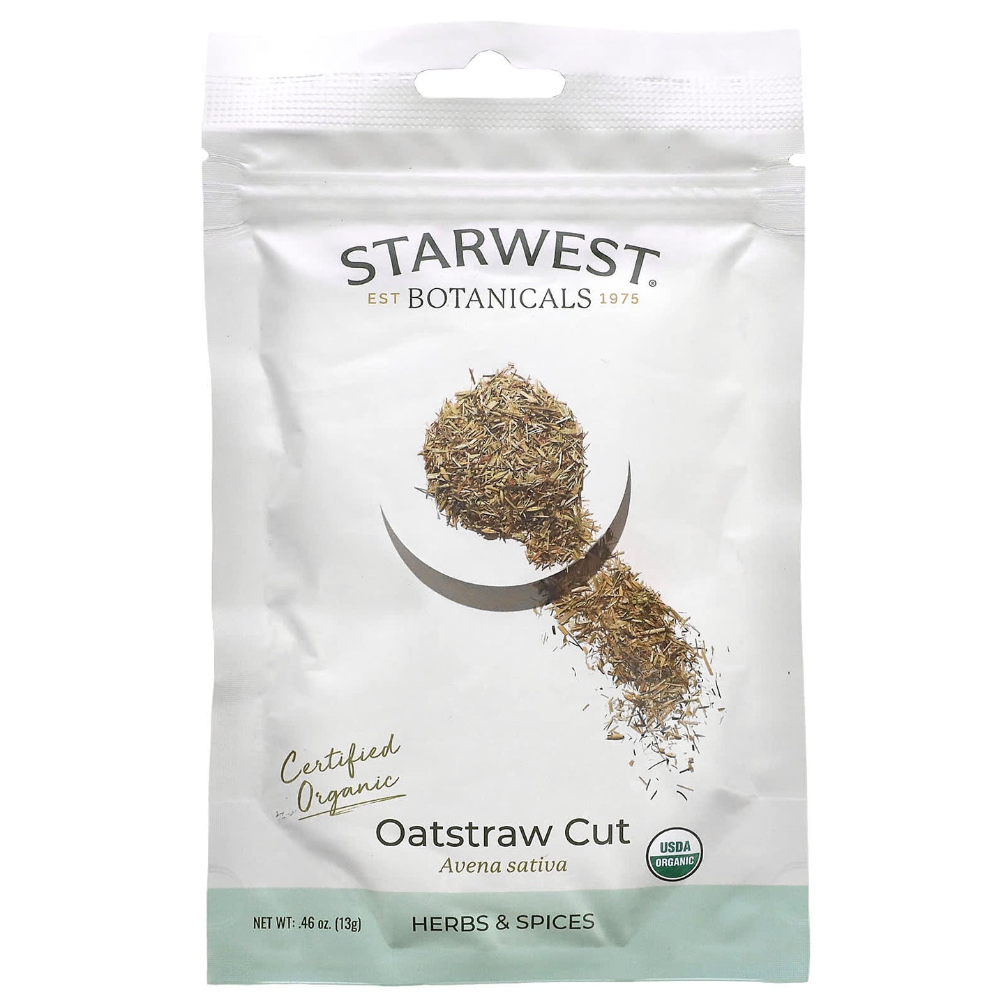 Starwest Botanicals-Organic Oatstraw Cut-0.46 oz (13 g)