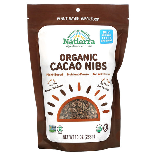 Natierra-Organic Cacao Nibs-10 oz (283 g)