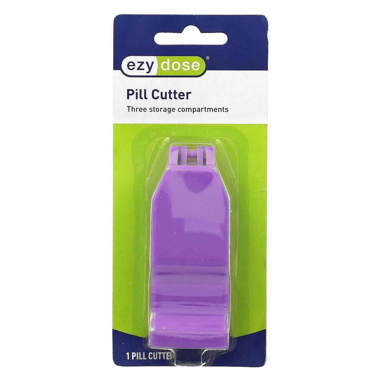 Ezy Dose-Pill Cutter-With Three Storage Compartments-Purple-1 Count