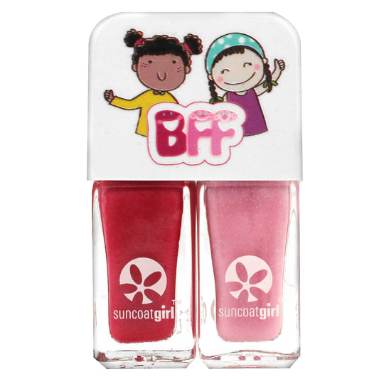 SuncoatGirl-Sweeties Nail Polish Duo Set-Soft Pink & Soft Glitter Pink-2 Piece Set