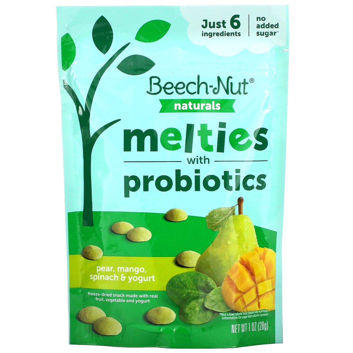 Beech-Nut-Naturals-Melties with Probiotics-8+ Months-Pear-Mango-Spinach & Yogurt-1 oz (28 g)