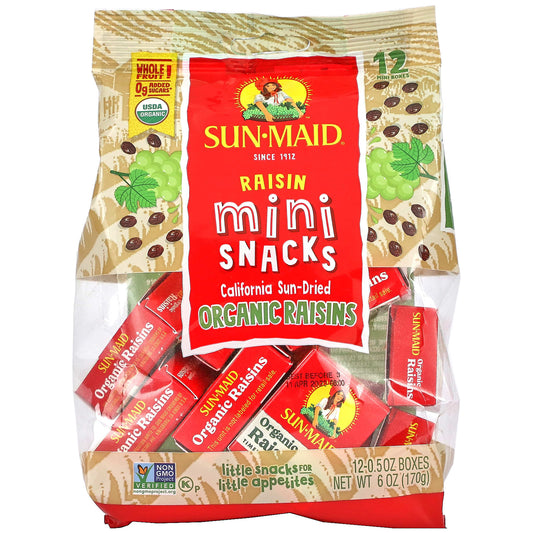 Sun-Maid-Raisin Mini-Snacks-12 Boxes-0.5 oz Each