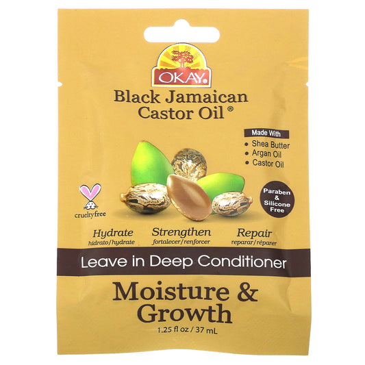 Okay Pure Naturals-Black Jamaican Castor Oil-Leave in Deep Conditioner-1.25 fl oz (37 ml)