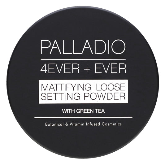 Palladio-4Ever + Ever-Mattifying Loose Setting Powder with Green Tea-Translucent-0.21 oz (6 g)