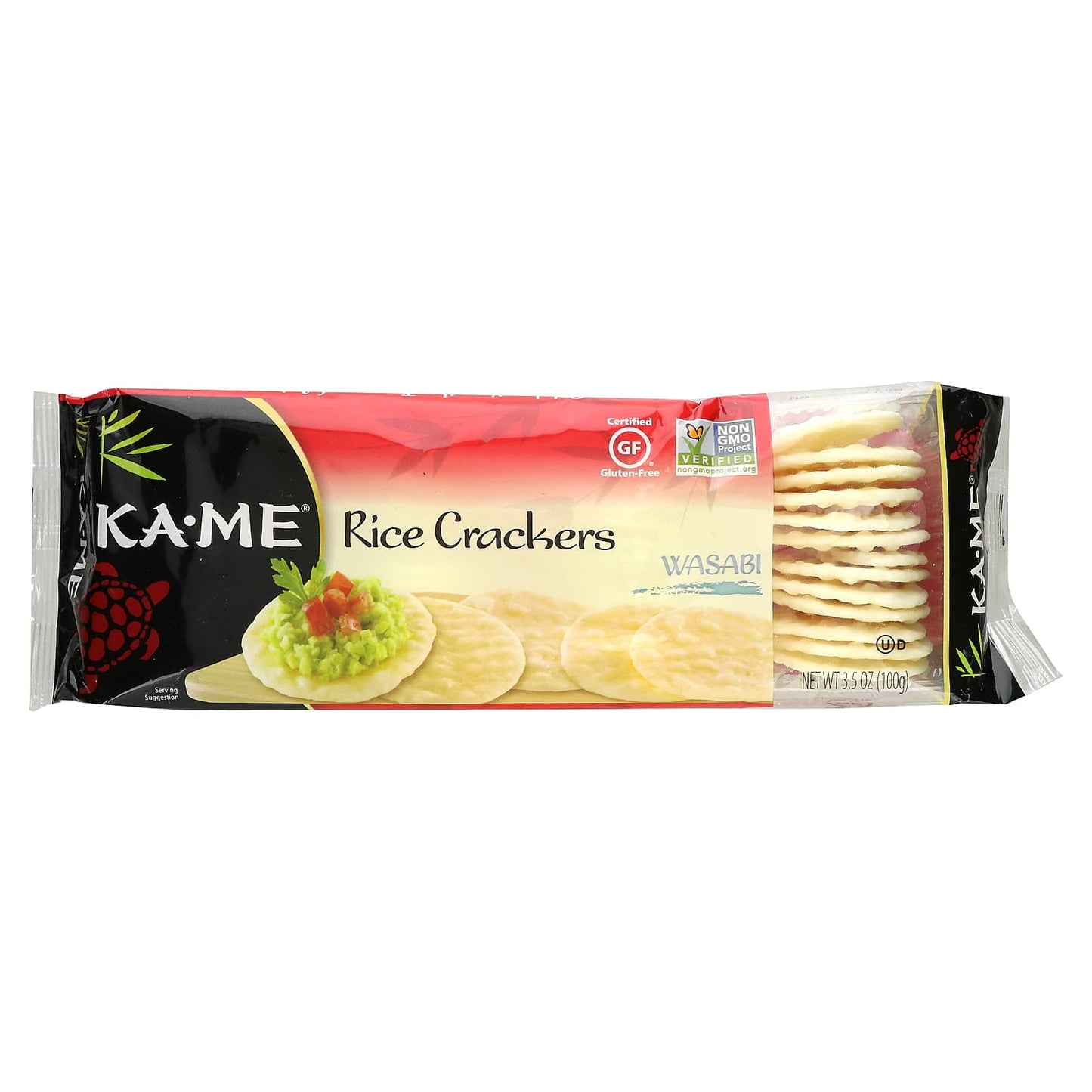 KA-ME-Rice Crackers-Wasabi-3.5 oz (100 g)