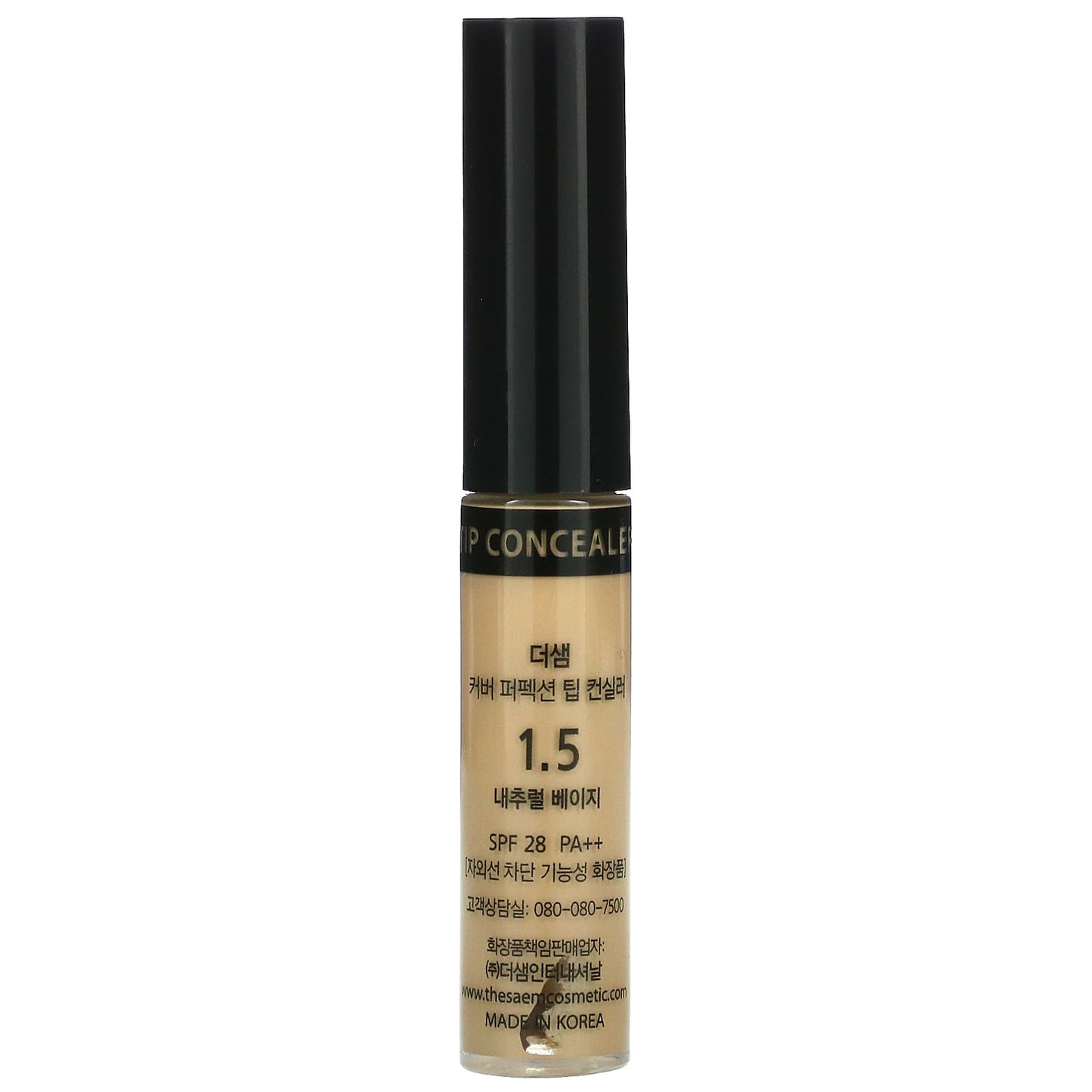 The Saem, Cover Perfection, Tip Concealer, SPF 28 PA++, 1.5 Natural Beige, 0.23 oz