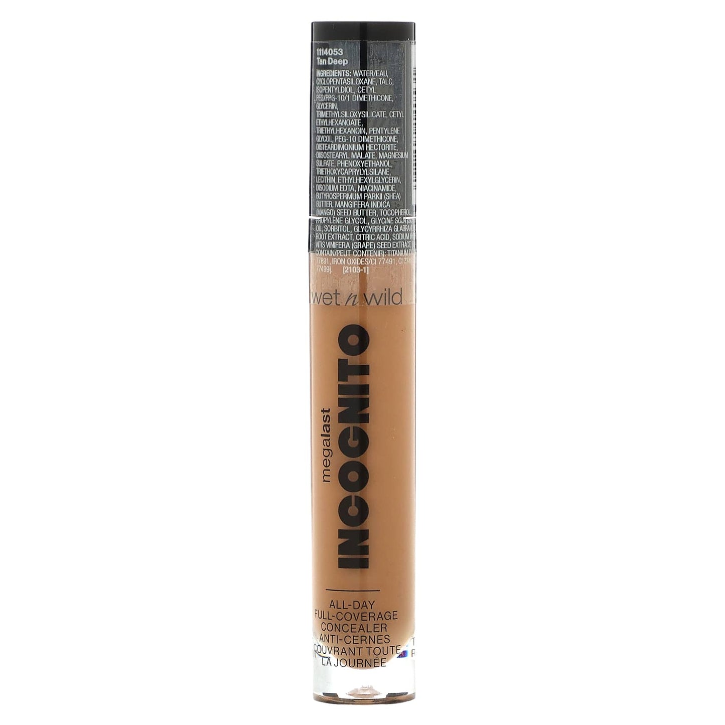 wet n wild, MegaLast, Incognito, All-Day Full Coverage Concealer, 1114053 Tan Deep, 1.12 oz (31.75 g)