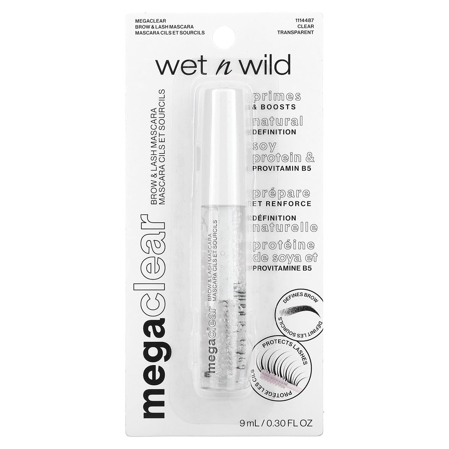 wet n wild, Mega Clear, Brow & Lash Mascara, 0.30 fl oz (9 ml)