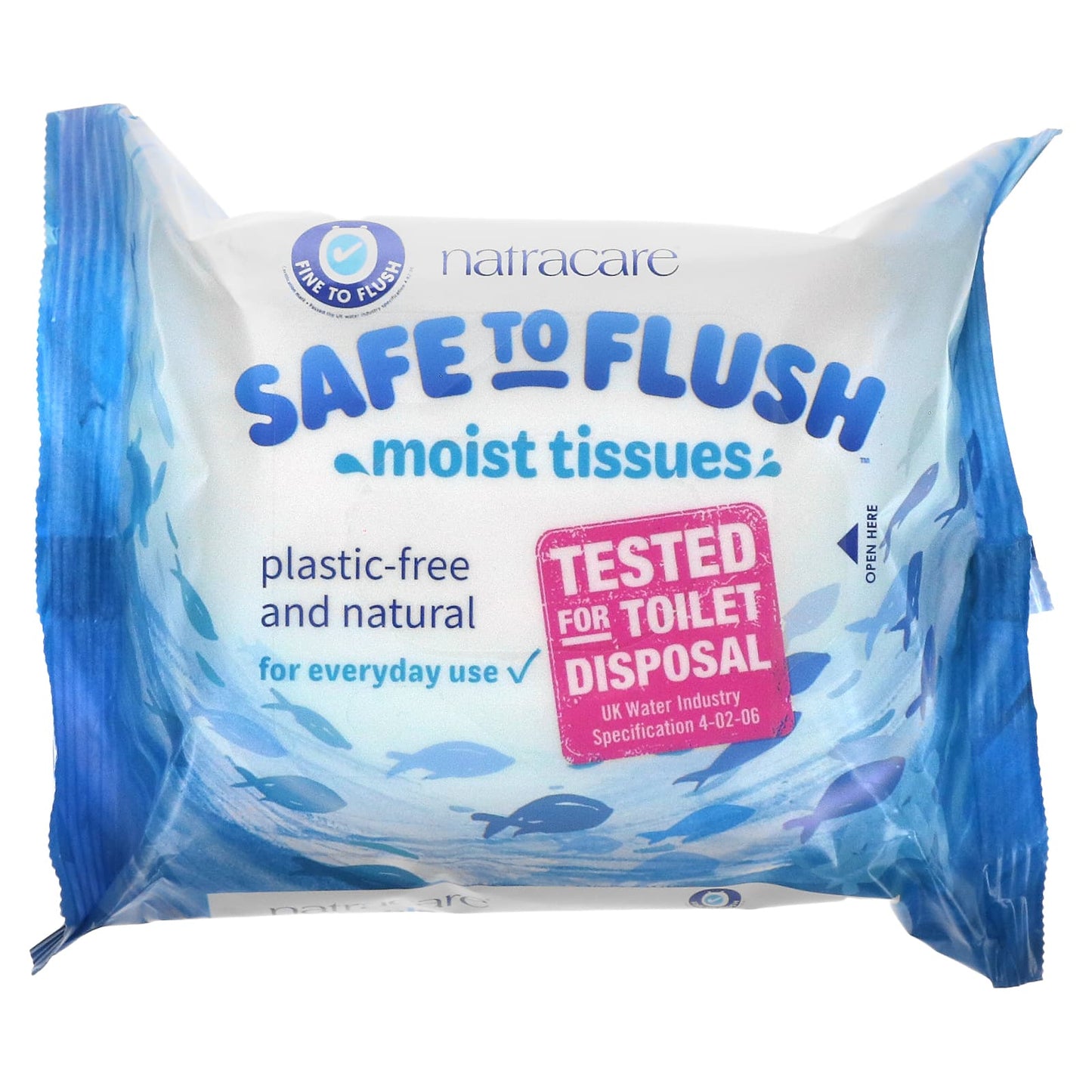 Natracare-Safe to Flush-Moist Tissues-30 Tissues