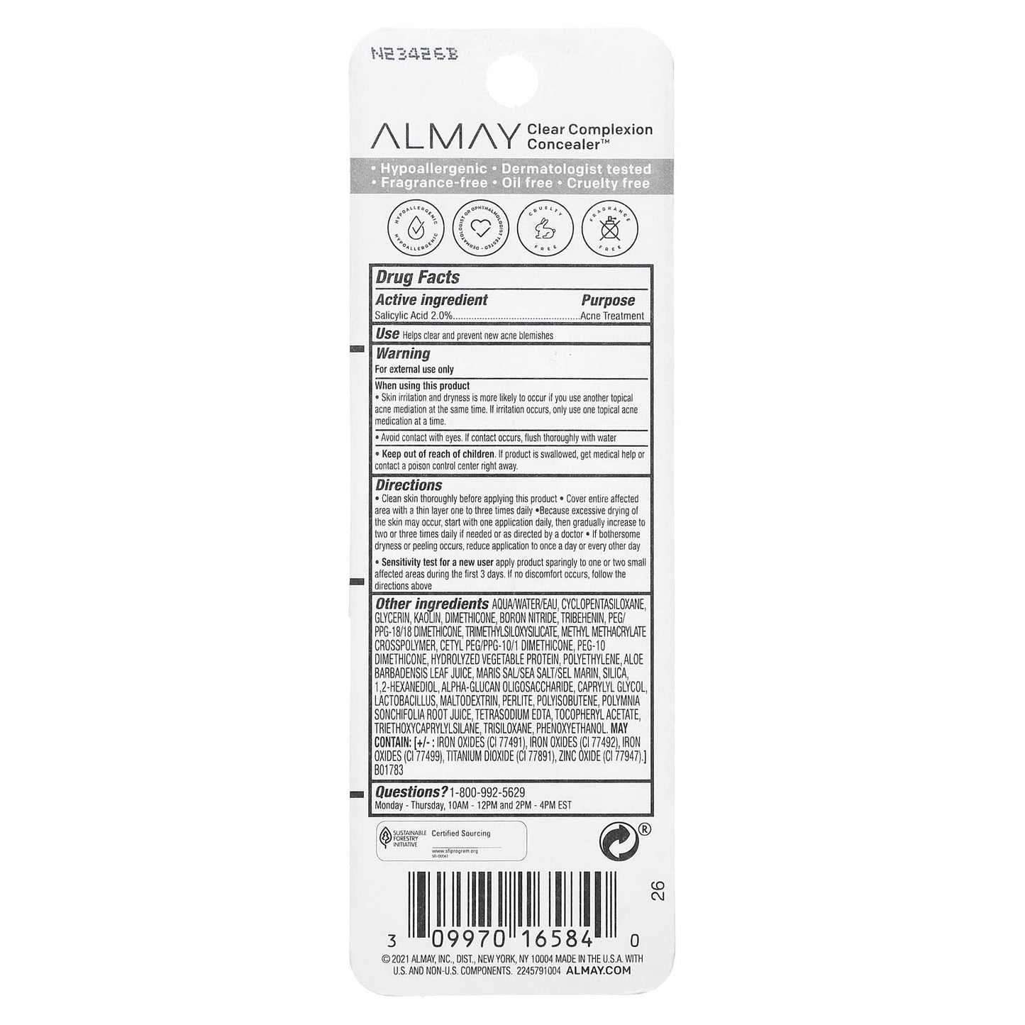 Almay, Clear Complexion Concealer, 300 Medium, 0.3 fl oz (9 ml)