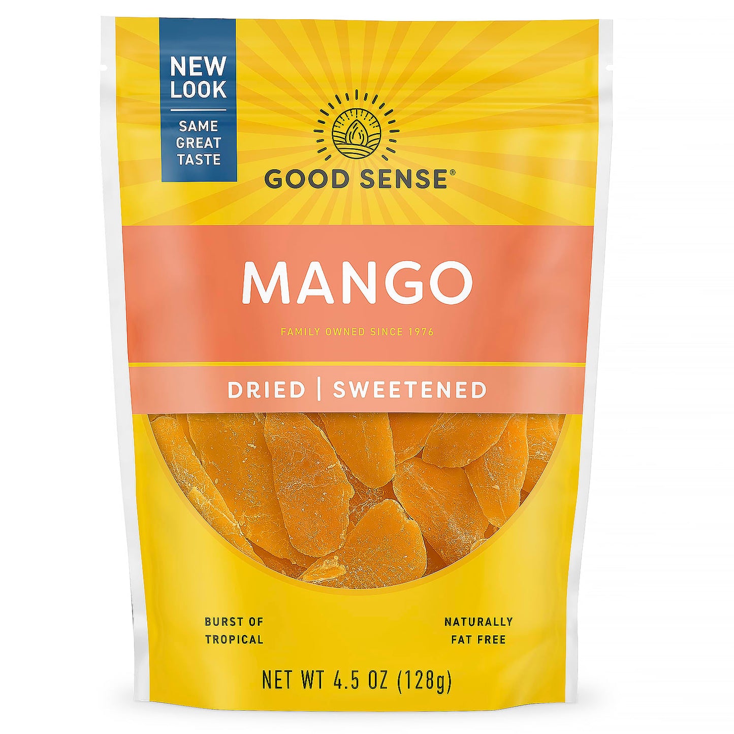 Good Sense-Mango-Dried & Sweetened-4.5 oz (128 g)