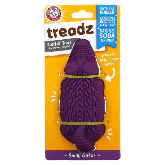 Arm & Hammer-Treadz-Dental Toys for Strong Chewers-Small Gator-1 Toy