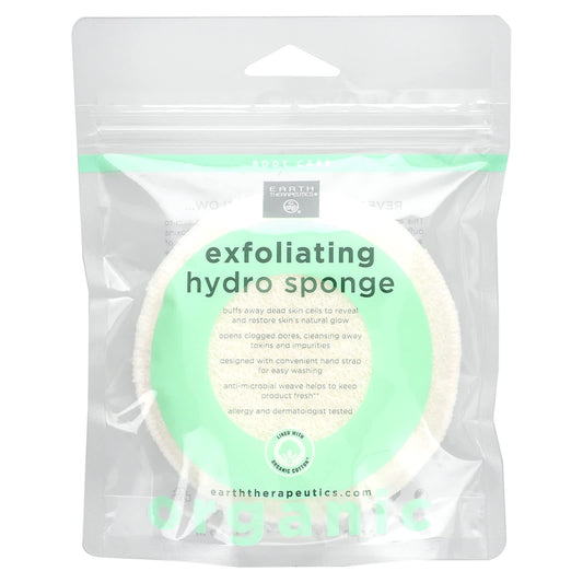 Earth Therapeutics-Exfoliating Hydro Sponge-Round-1 Sponge