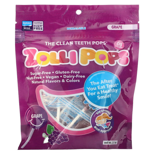 Zollipops-The Clean Teeth Pops-Grape-3.1 oz