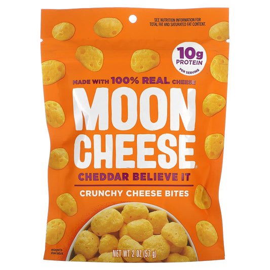 Moon Cheese-Crunchy Cheese Bites-Cheddar Believe It-2 oz (57 g)