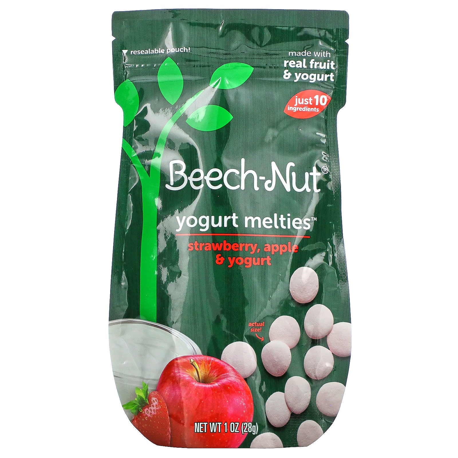 Beech-Nut-Yogurt Melties-8+ Months-Strawberry-Apple & Yogurt-1 oz (28 g)