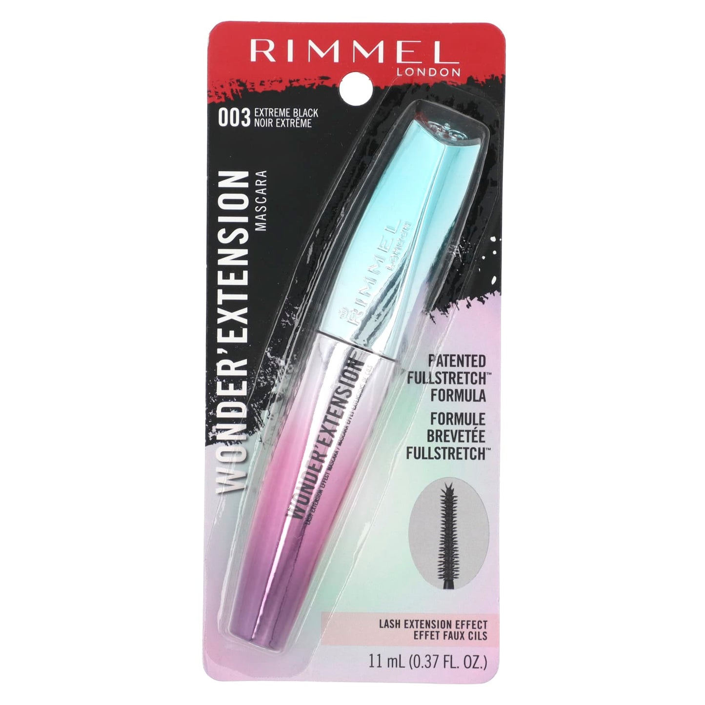 Rimmel London, Wonder'Extension Mascara, 003 Extreme Black, 0.37 fl oz (11 ml)