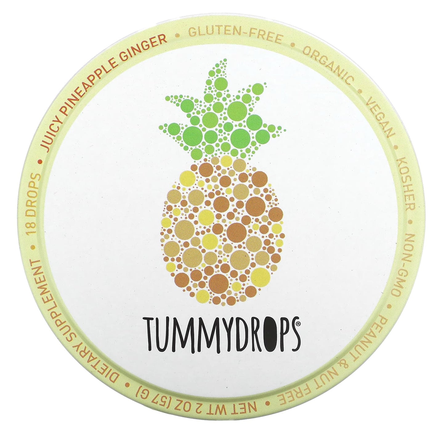 Tummydrops-Juicy Pineapple Ginger Drops-18 Drops-2 oz (57 g)