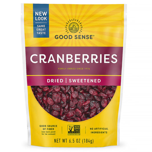 Good Sense-Cranberries-Dried & Sweetened-6.5 oz (184 g)