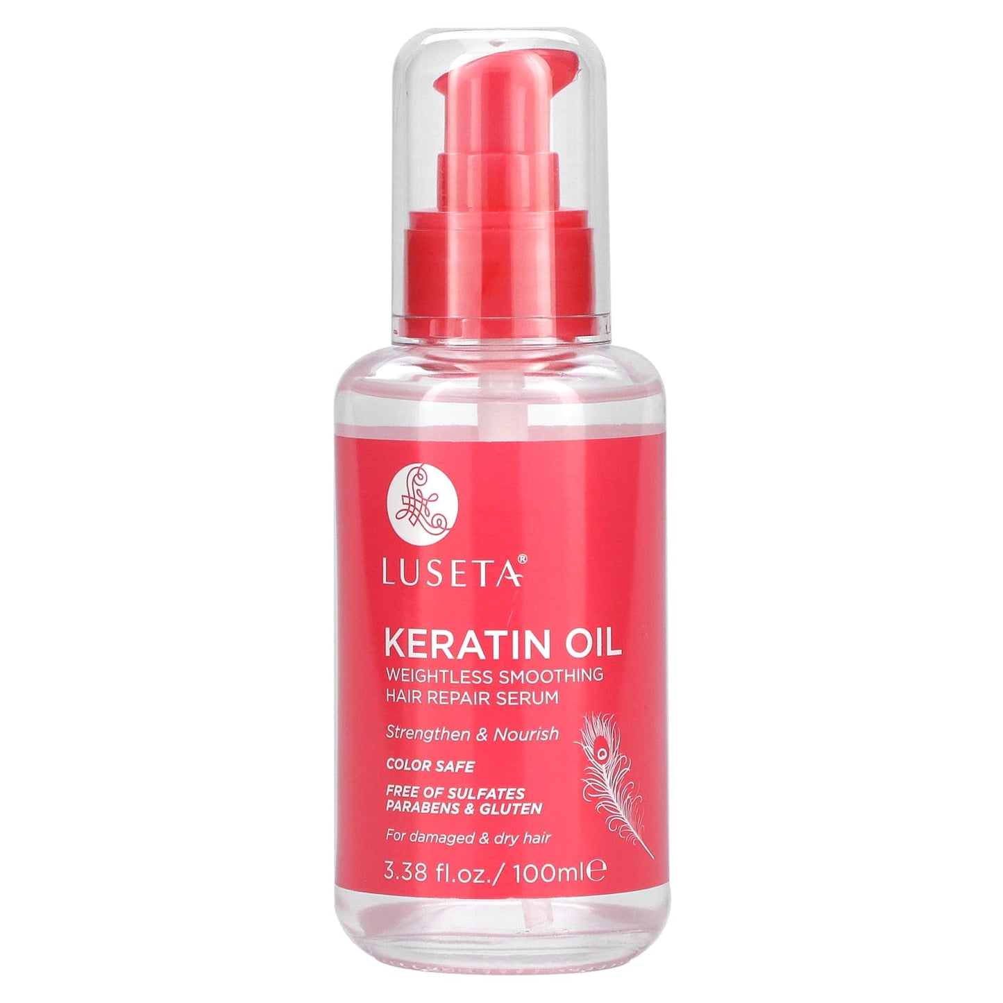 Luseta Beauty-Keratin Oil-Weightless Smoothing Hair Repair Serum-3.38 fl oz (100 ml)