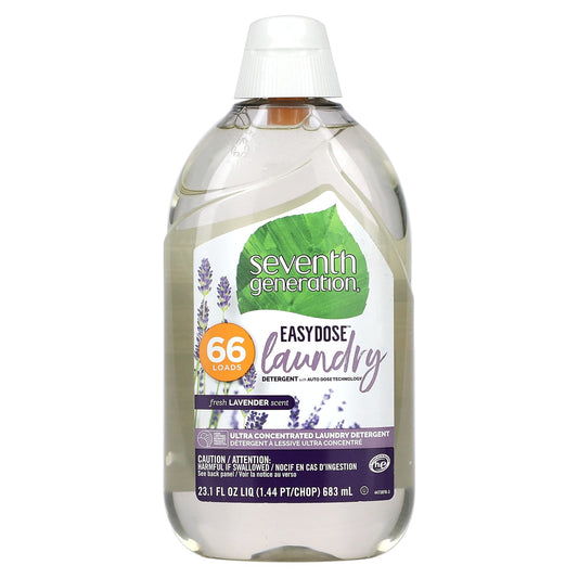 Seventh Generation-Easydose-Ultra Concentrated Laundry Detergent-Fresh Lavender-66 Loads-23.1 fl oz (683 ml)