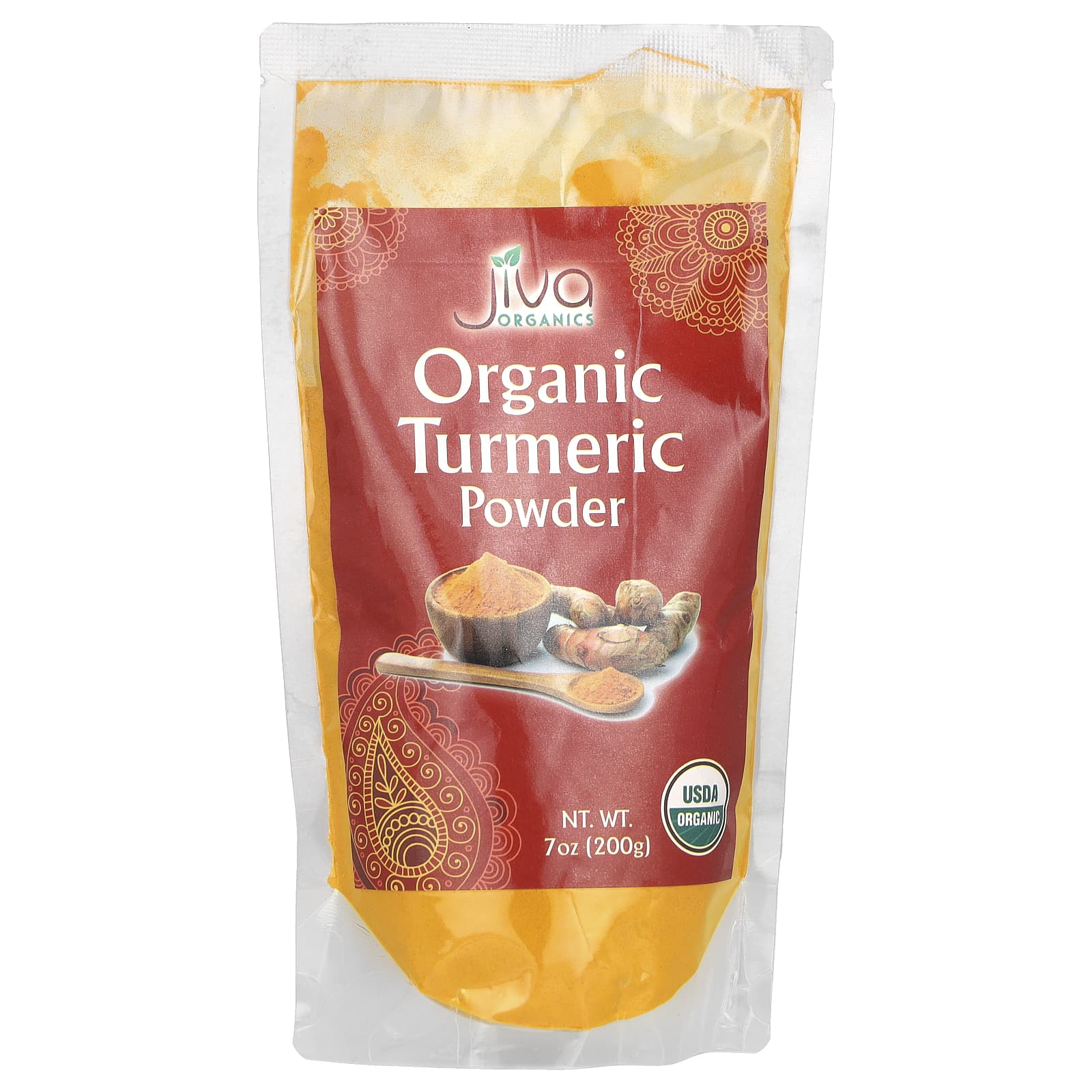 Jiva Organics-Organic Turmeric Powder-7 oz (200 g)