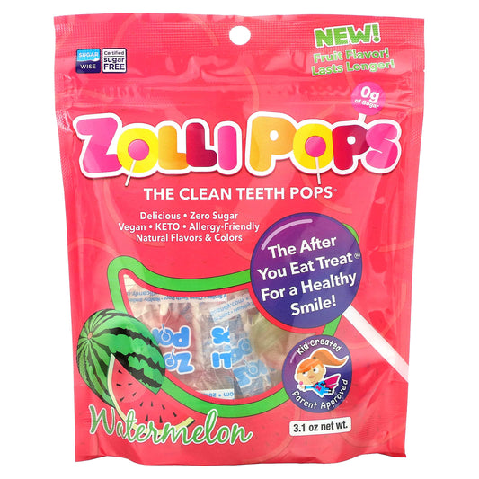 Zollipops-The Clean Teeth Pops-Watermelon-3.1 oz