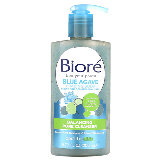 Biore-Balancing Pore Cleanser-Blue Agave + Baking Soda-6.77 fl oz (200 ml)