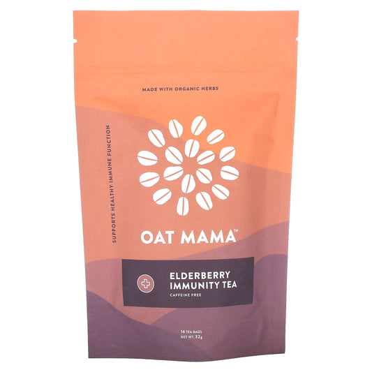 Oat Mama-Elderberry Immunity Tea-Caffeine Free-14 Tea Bags-32 g