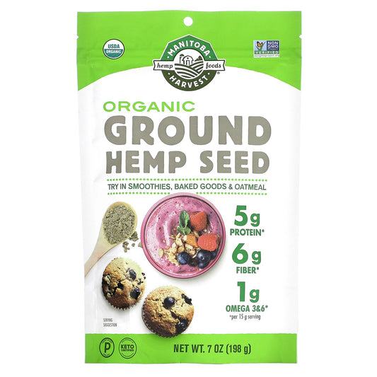 Manitoba Harvest-Organic Ground Hemp Seed-7 oz (198 g)