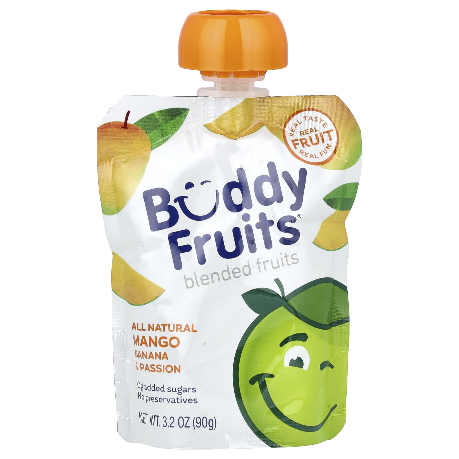 Buddy Fruits-Blended Fruits-Mango-Banana & Passion-3.2 oz (90 g)