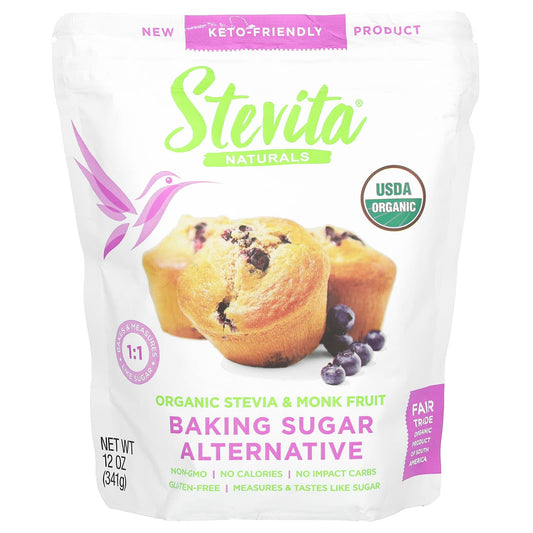 Stevita-Baking Sugar Alternative-Organic Stevia & Monk Fruit-12 oz (341 g)