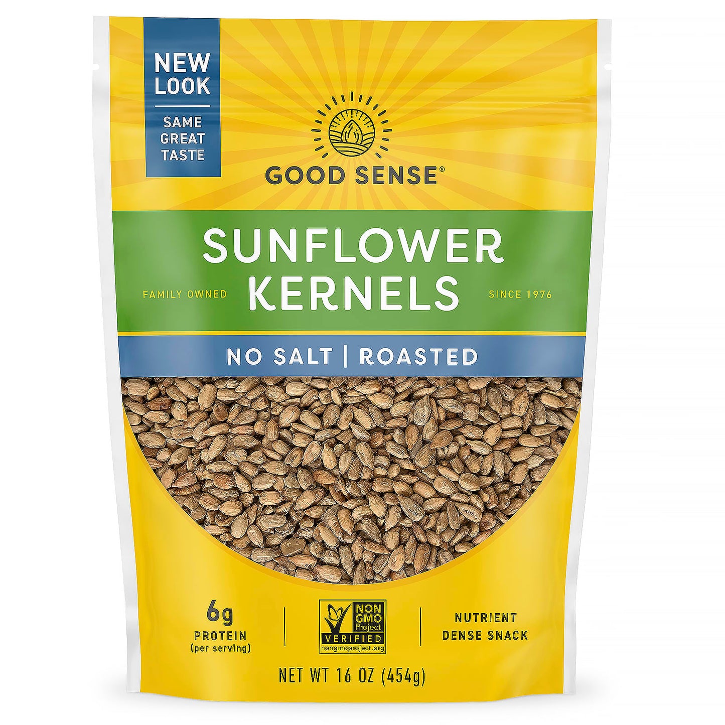 Good Sense-Sunflower Kernels-No Salt-Roasted-16 oz (454 g)