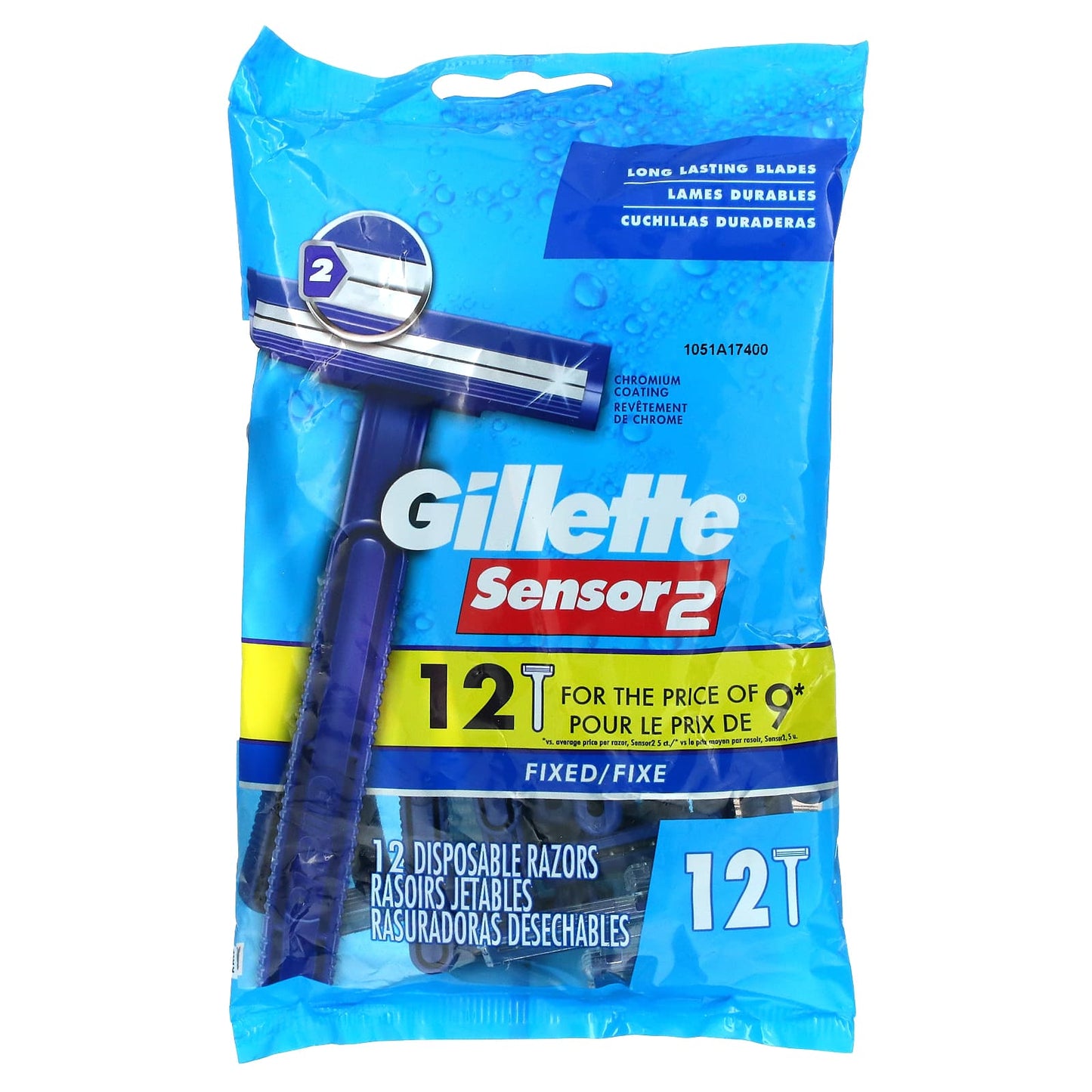 Gillette-Sensor2-Disposable Razors-Fixed-12 Disposable Razors