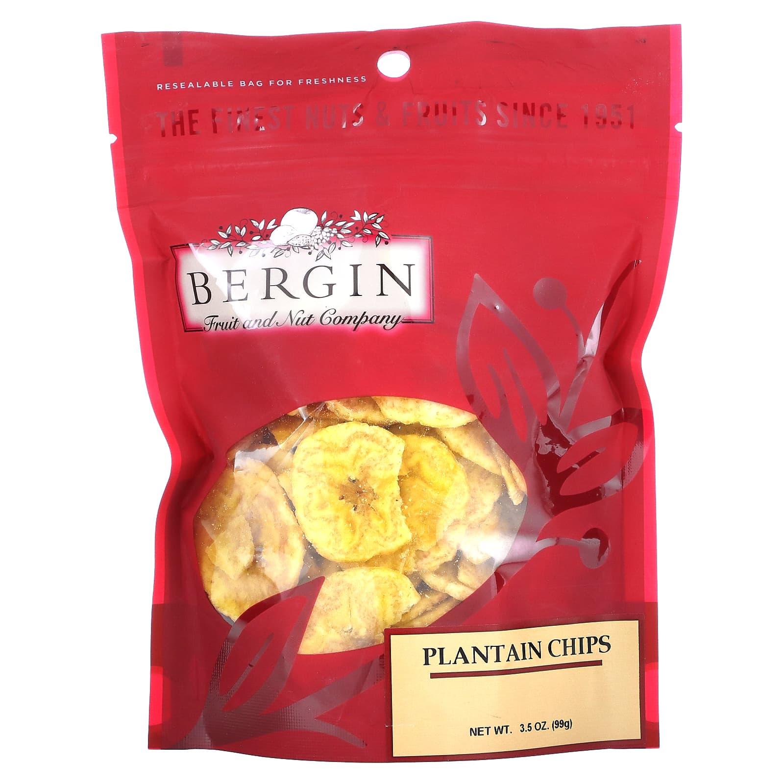 Bergin Fruit and Nut Company-Plantain Chips-3.5 oz (99 g)