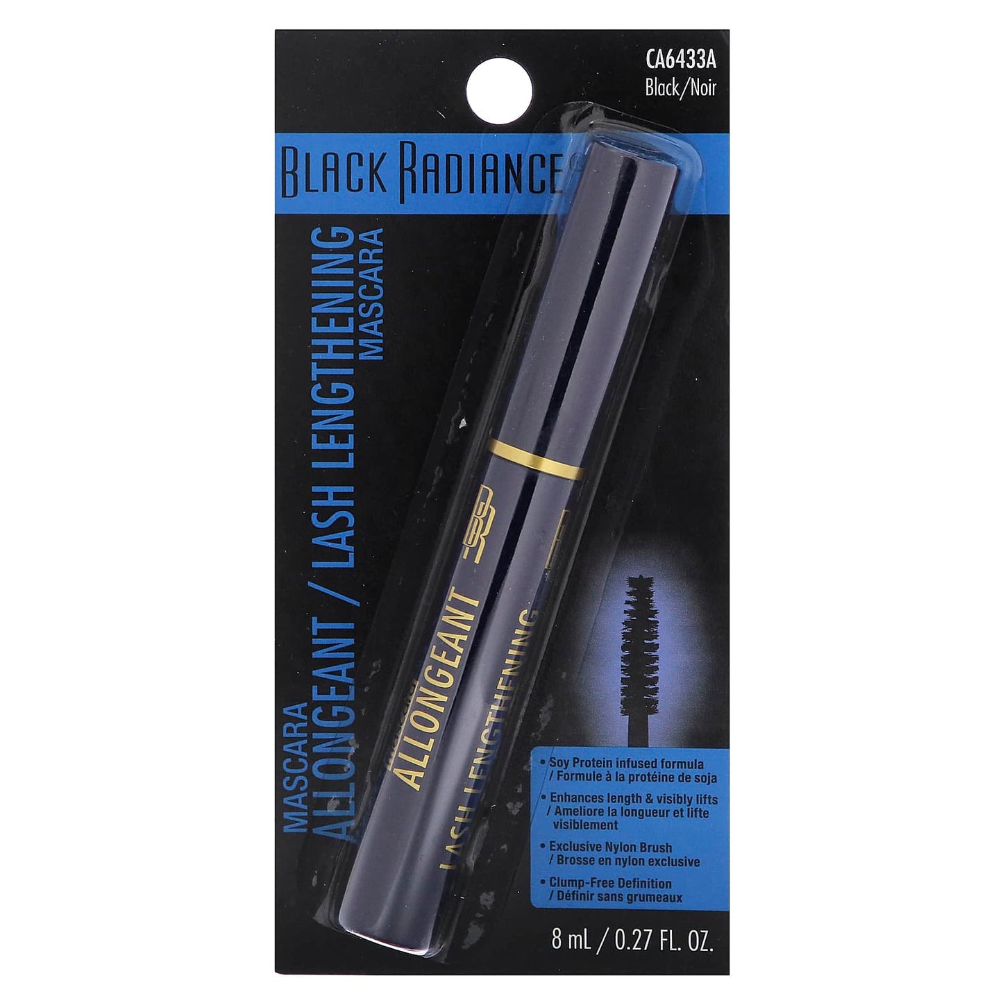 Black Radiance, Lash Lengthening Mascara, CA6433A Black, 0.27 fl oz (8 ml)