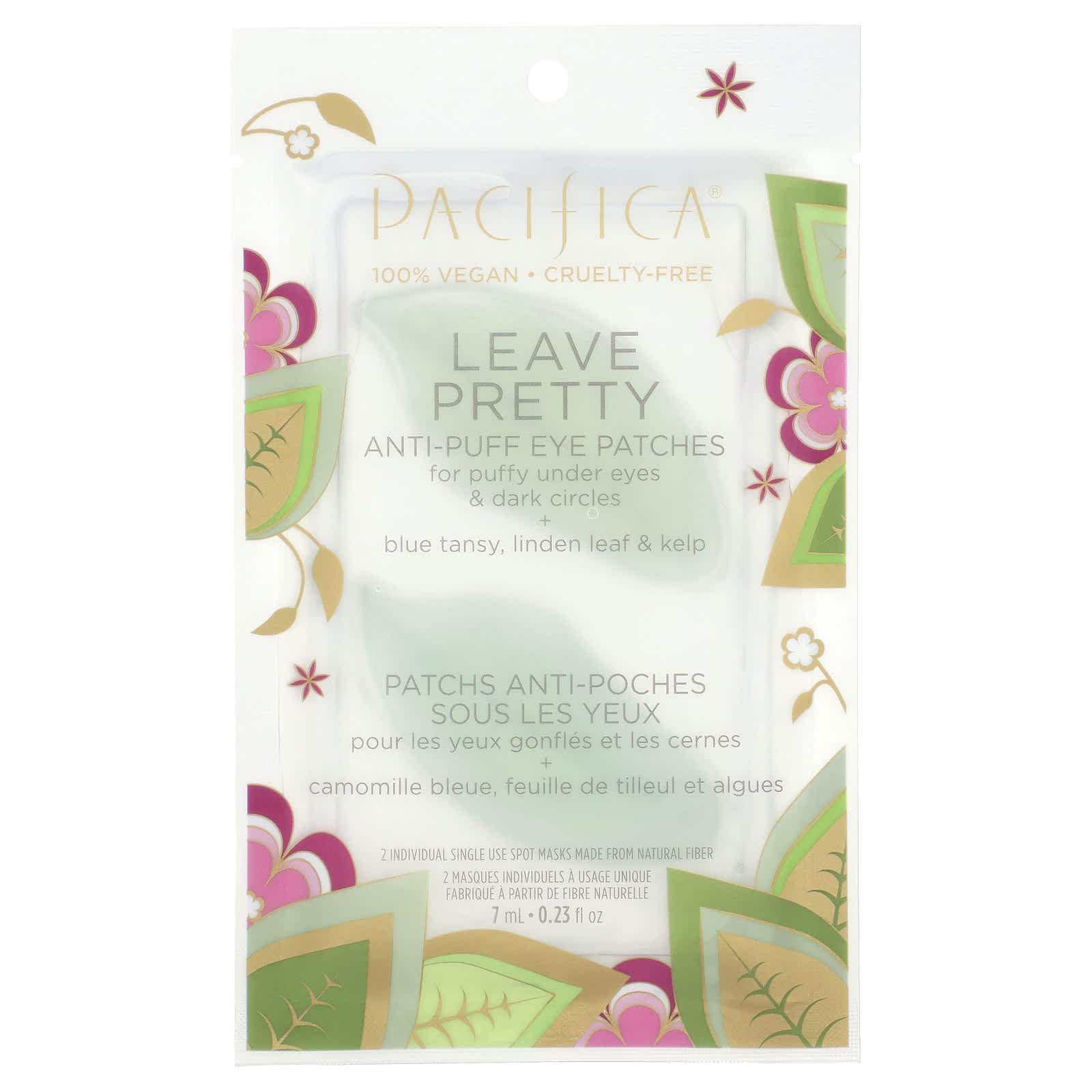 Pacifica-Leave Pretty-Anti-Puff Eye Patches-2 Spot Mask-0.23 fl oz (7 ml)