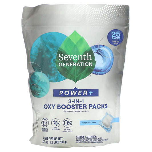 Seventh Generation-Power+-Oxy Booster Packs-Fragrance Free-1.1 lbs (500 g)